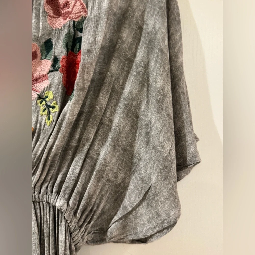 World Market Grey Floral Embroidered Maxi Dress - Picture 5 of 8